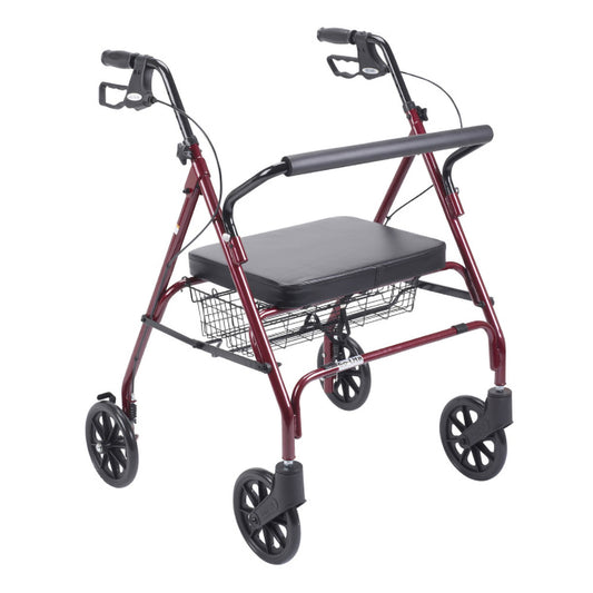 Red Go-Lite Bariatric Steel Rollator