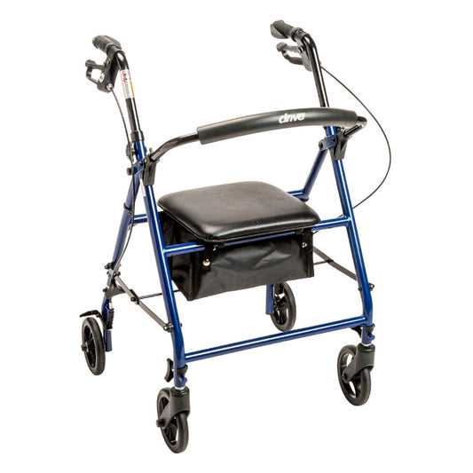 Blue Steel Rollator with 6” Wheels, Knockdown